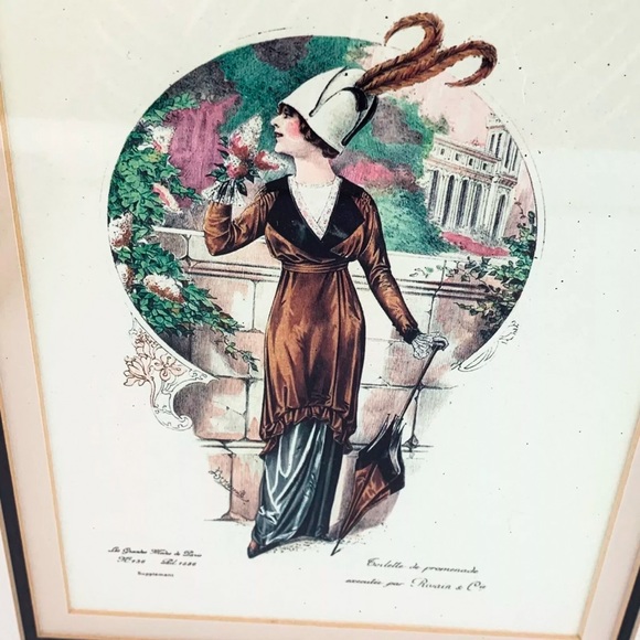 Vintage Paris Women Fashion No.136 Print Glass Art - Picture 2 of 4